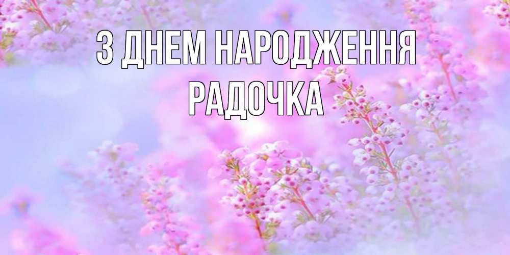 Открытка на каждый день з підписом, Радочка З Днем народження красивая открытка с мелкими цветами Прикольна листівка з побажанням онлайн скачати безкоштовно 