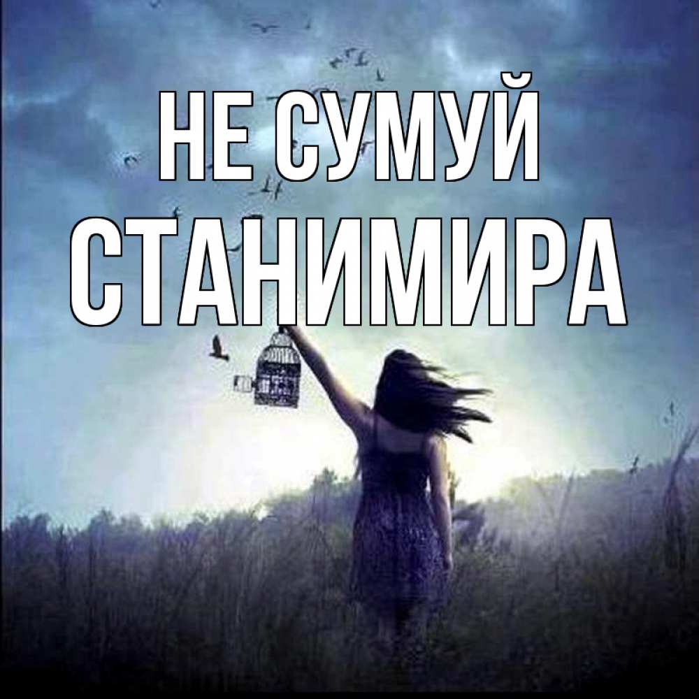 Открытка на каждый день з підписом, Станимира Не сумуй на волю Прикольна листівка з побажанням онлайн скачати безкоштовно 